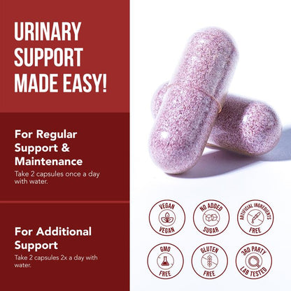 Urinary Tract Support, Soluble PAC 36mg + D-Mannose 1,000mg  - 60 Capsules