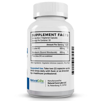 L-Lysine + Monolaurin Immune Support Capsules