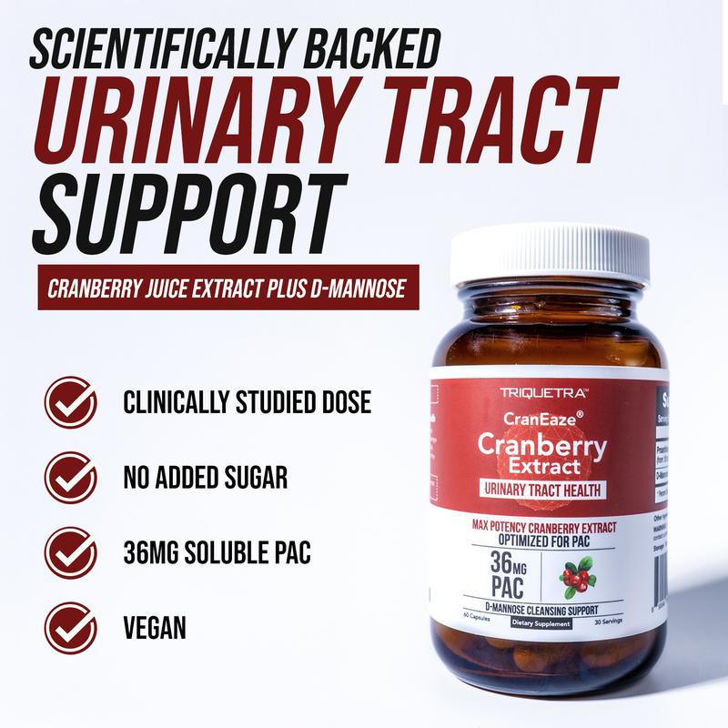 Urinary Tract Support, Soluble PAC 36mg + D-Mannose 1,000mg  - 60 Capsules