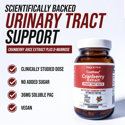 Urinary Tract Support, Soluble PAC 36mg + D-Mannose 1,000mg  - 60 Capsules