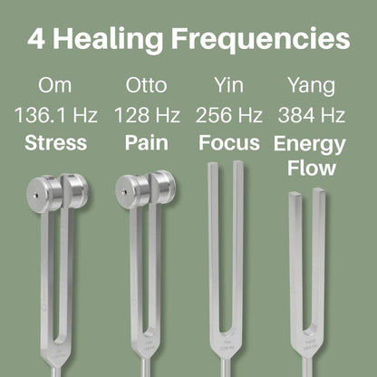 4-Piece Sound Therapy Tuning Fork Set