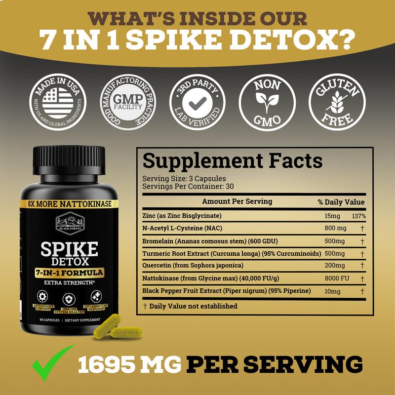 Spike Detox 7-in-1 Enzyme Support - 90 Capsules