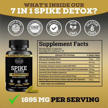 Spike Detox 7-in-1 Enzyme Support - 90 Capsules